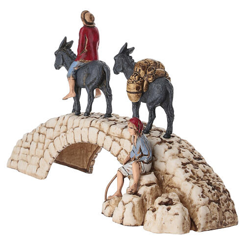 Bridge with Travelers Set, Moranduzzo Nativity 6 cm 2