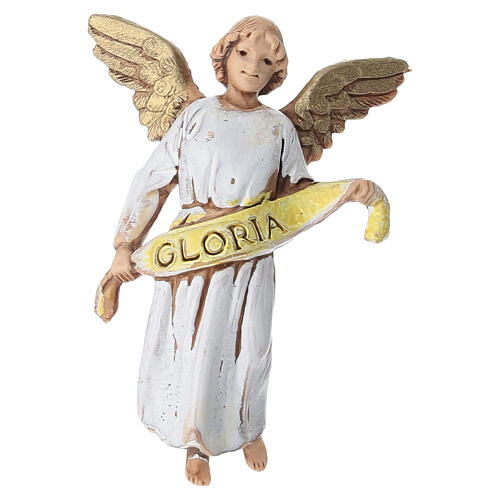 Set Nativité bœuf, âne et Ange Gloria crèche Moranduzzo 6 cm 2