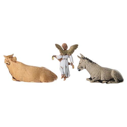 Set Nativité bœuf, âne et Ange Gloria crèche Moranduzzo 6 cm 5