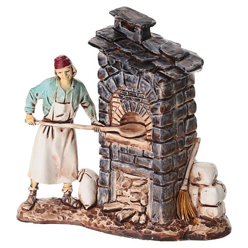 Set, 2-teilig, Wirtshausgäste und Pizzabäcker für 8 cm Krippe von Moranduzzo 3