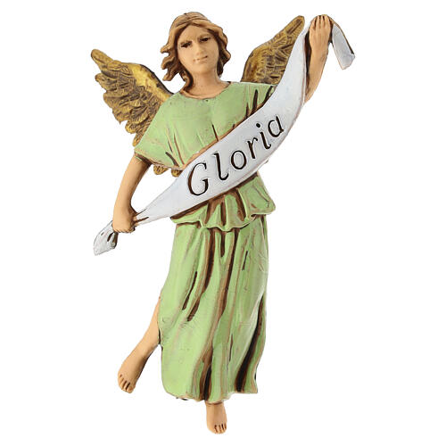 Conjunto boi, burro e Anjo Glória estilo árabe para presépio Moranduzzo 10 cm 2