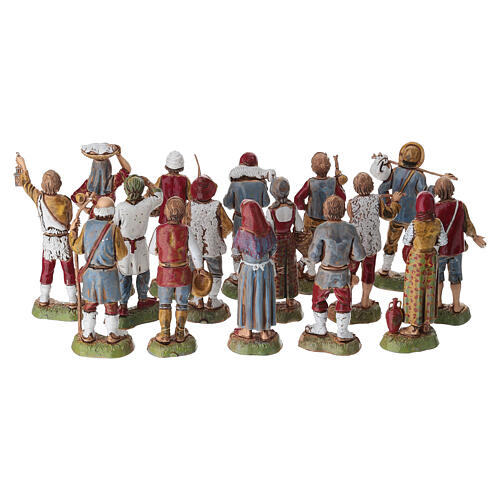Shepherds set of 16 for Neapolitan Moranduzzo Nativity Scene 10 cm 8