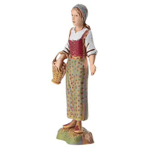 Kobieta z koszem - figurka do szopki Moranduzzo 10 cm 3