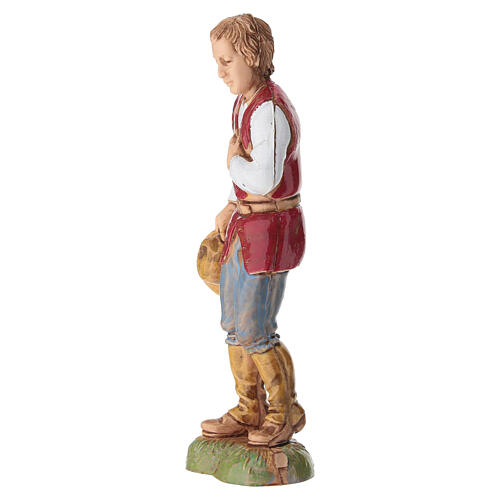 Hirte mit Hut in der Hand für 10 cm Krippe von Moranduzzo 2