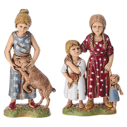 Set 6 santons enfants style napolitain crèche 10 cm 4