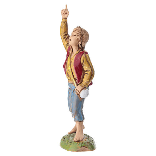 Bambino con dito alzato presepe Moranduzzo 10 cm 2
