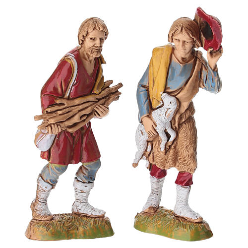 Set, 8-teilig, Hirten im neapolitanischen Stil für 10 cm Krippe von Moranduzzo 4
