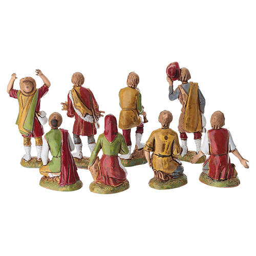Set, 8-teilig, Hirten im neapolitanischen Stil für 10 cm Krippe von Moranduzzo 6
