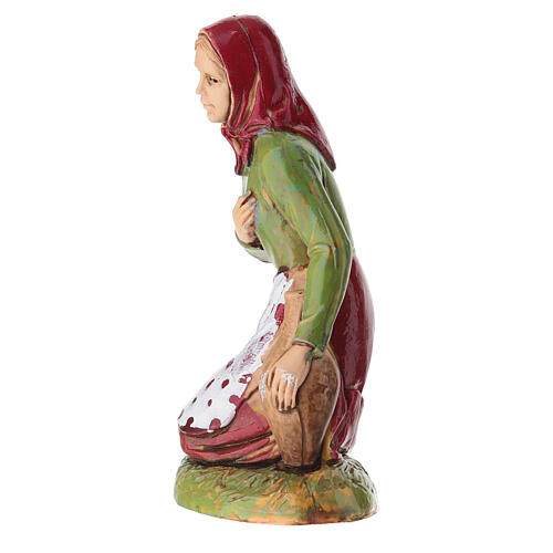 Kobieta klęcząca z amforą - figurka do szopki Moranduzzo 10 cm 3