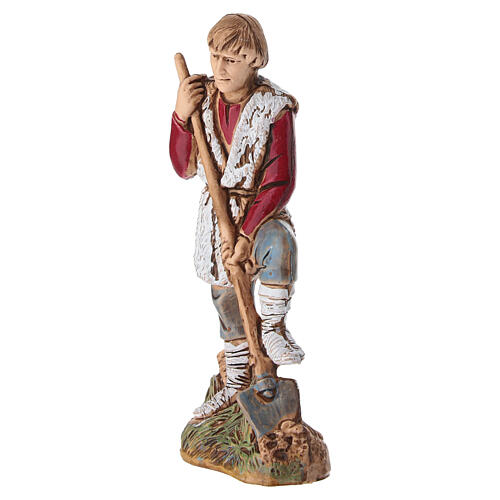 Mężczyzna pracujący z łopatą - figurka do szopki Moranduzzo 10 cm 2