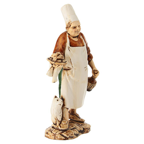 Taberneiro napolitano com garrafa presépio Moranduzzo 10 cm 3