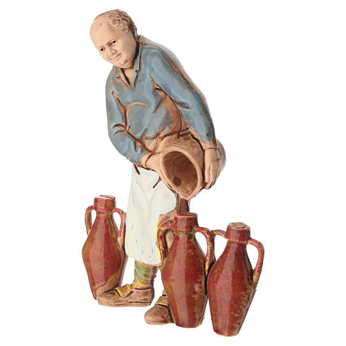 Vendedor de vinho para presépio Moranduzzo 10 cm 2