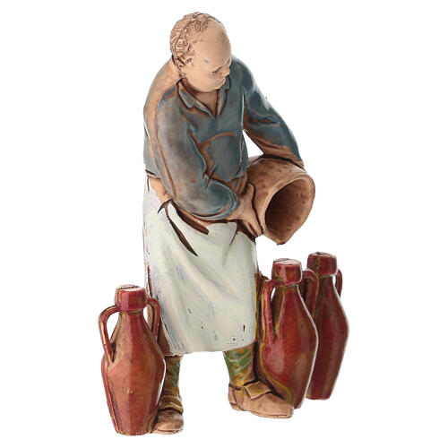 Vendedor de vinho para presépio Moranduzzo 10 cm 3
