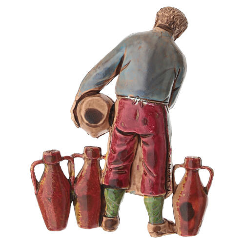 Vendedor de vinho para presépio Moranduzzo 10 cm 4