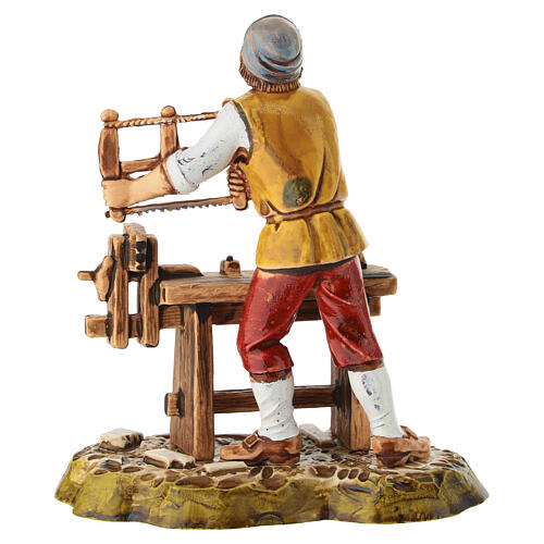 Carpintero con mesa de trabajo belén Moranduzzo 10 cm 4
