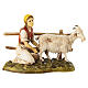 Donna con capra presepe Moranduzzo 10 cm s1