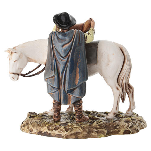 Hombre con caballo belén Moranduzzo 10 cm 4