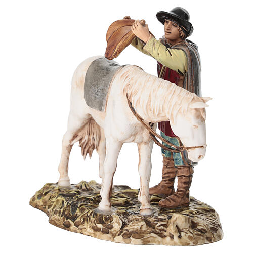 Uomo con Cavallo presepe Moranduzzo 10 cm. 3