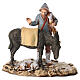 Bagpiper with Donkey Nativity, 10cm Moranduzzo s1