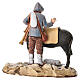 Bagpiper with Donkey Nativity, 10cm Moranduzzo s4
