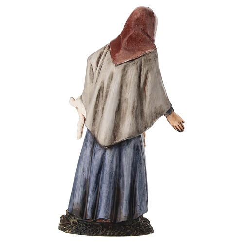 Woman with Rabbit Figurine, 10 cm Moranduzzo Nativity 4
