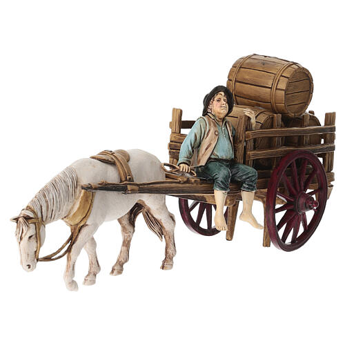 Wagen mit Fässern für 10 cm Krippe von Moranduzzo 2
