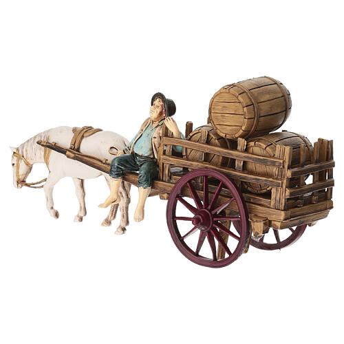 Wagen mit Fässern für 10 cm Krippe von Moranduzzo 3