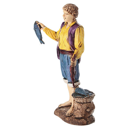 Neapolitan fisherman for Nativity by Moranduzzo, 12 cm 2