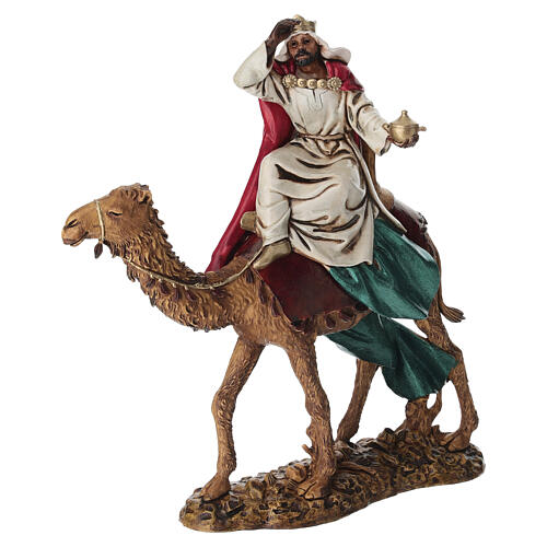 Trzej Królowie na wielbłądzie - figurki do szopki Moranduzzo 12 cm 3