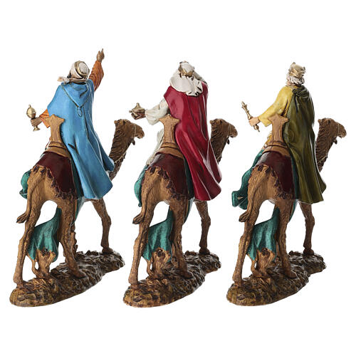 Trzej Królowie na wielbłądzie - figurki do szopki Moranduzzo 12 cm 5