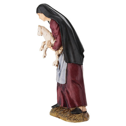 Old Woman with Lamb Figurine, 12 cm Moranduzzo Nativity 3