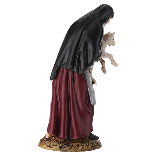 Old Woman with Lamb Figurine, 12 cm Moranduzzo Nativity 4