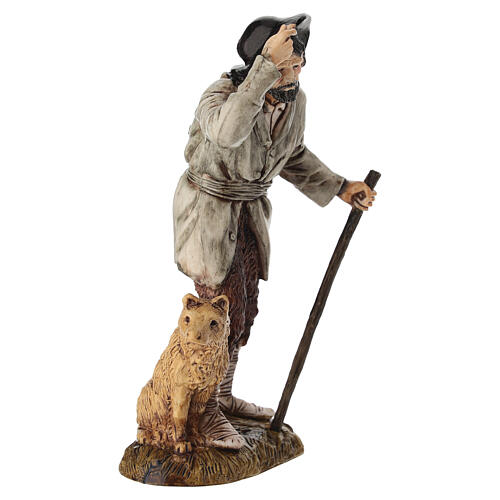 Adoring Figure with Dog, Moranduzzo Nativity 12 cm 2