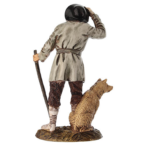 Adoring Figure with Dog, Moranduzzo Nativity 12 cm 4