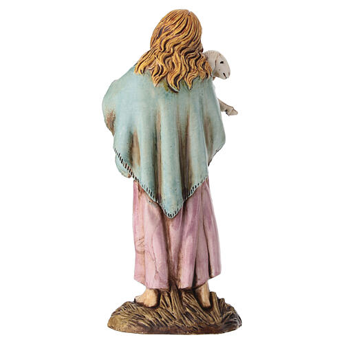 Young Romani Girl with Lamb Statue, 12 cm Moranduzzo Nativity 4