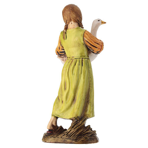 Young Girl with Goose Statue, 12 cm Nativity by Moranduzzo 4