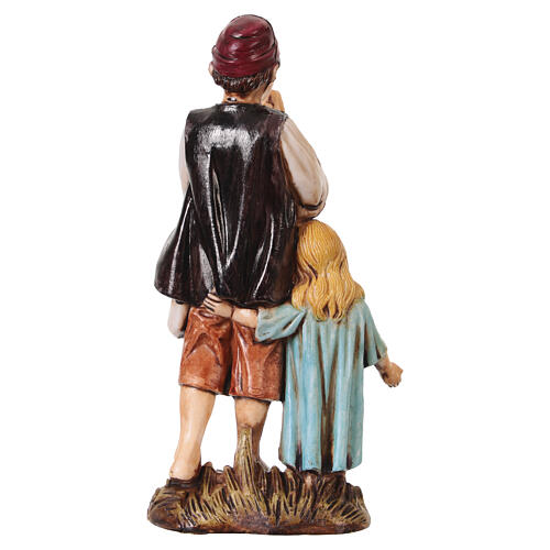 Coppia di fanciulli presepe Moranduzzo 12 cm stile napoletano 4