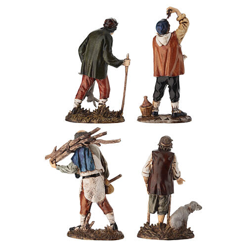 Set, 4-teilig, neapolitanische Figuren für 12 cm Krippe von Moranduzzo 6