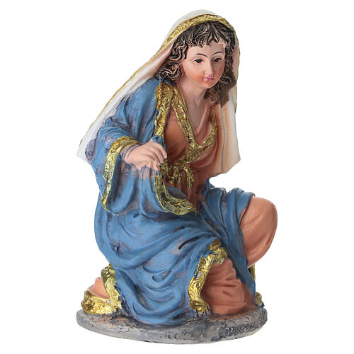 Nativité en résine finition or pour crèche 16 cm, set 3 pièces 3
