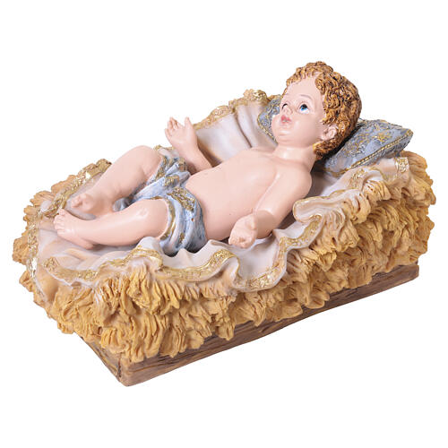 Nativité avec ange en résine finition dorée pour crèche 50 cm set 6 pcs 5