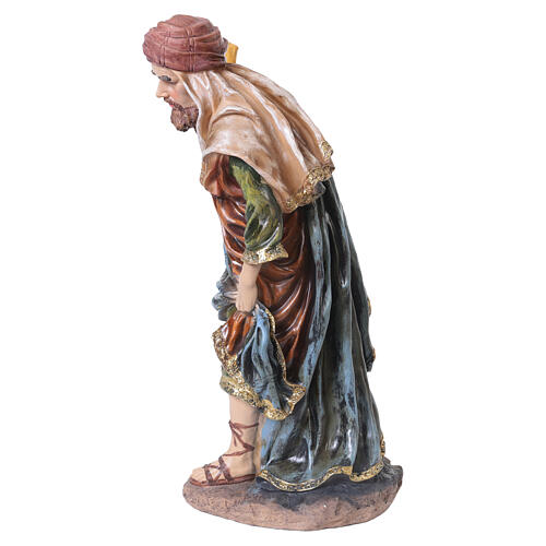 Nativité avec ange en résine finition dorée pour crèche 50 cm set 6 pcs 8