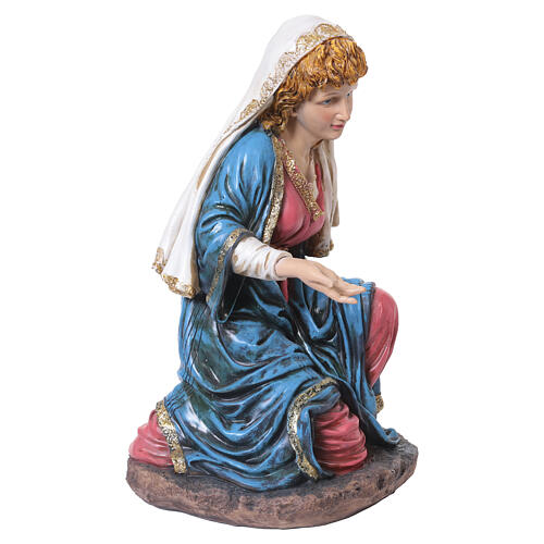 Natività con angelo in resina finitura oro per presepe 50 cm set 6 pezzi 7
