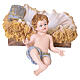 Natividade com anjo em resina acabamento dourado para presépio 50 cm conjunto 6 peças s9