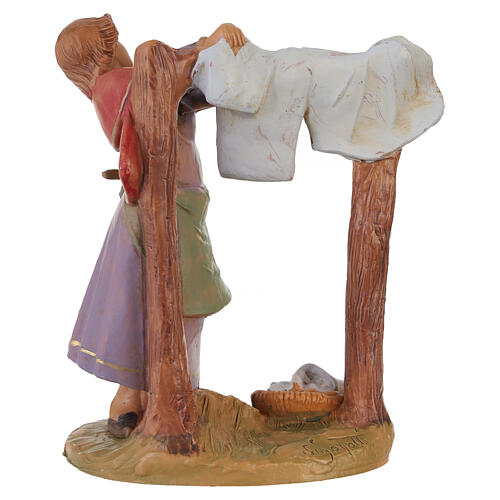 Kobieta wieszająca pranie - figurka do szopki Fontanini 12 cm 4