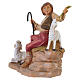 Pastorello seduto con le pecore Fontanini presepe 19 cm s2