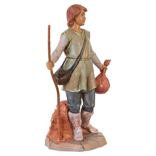 Pastore con sacco e bastone presepe Fontanini 19 cm 3