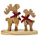 Decorazione natalizia Terrasanta ulivo con renne fiocchi rossi e campanelli 10x10x5 cm s1