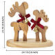 Decorazione natalizia Terrasanta ulivo con renne fiocchi rossi e campanelli 10x10x5 cm s2