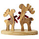 Decorazione natalizia Terrasanta ulivo con renne fiocchi rossi e campanelli 10x10x5 cm s4
