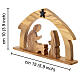 Belén Sagrada Familia Tierra Santa cabaña arco con estrella madera de olivo 10x15 cm s2